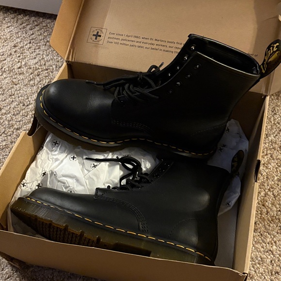 Dr. Martens Black Combat Boots - Picture 1 of 3